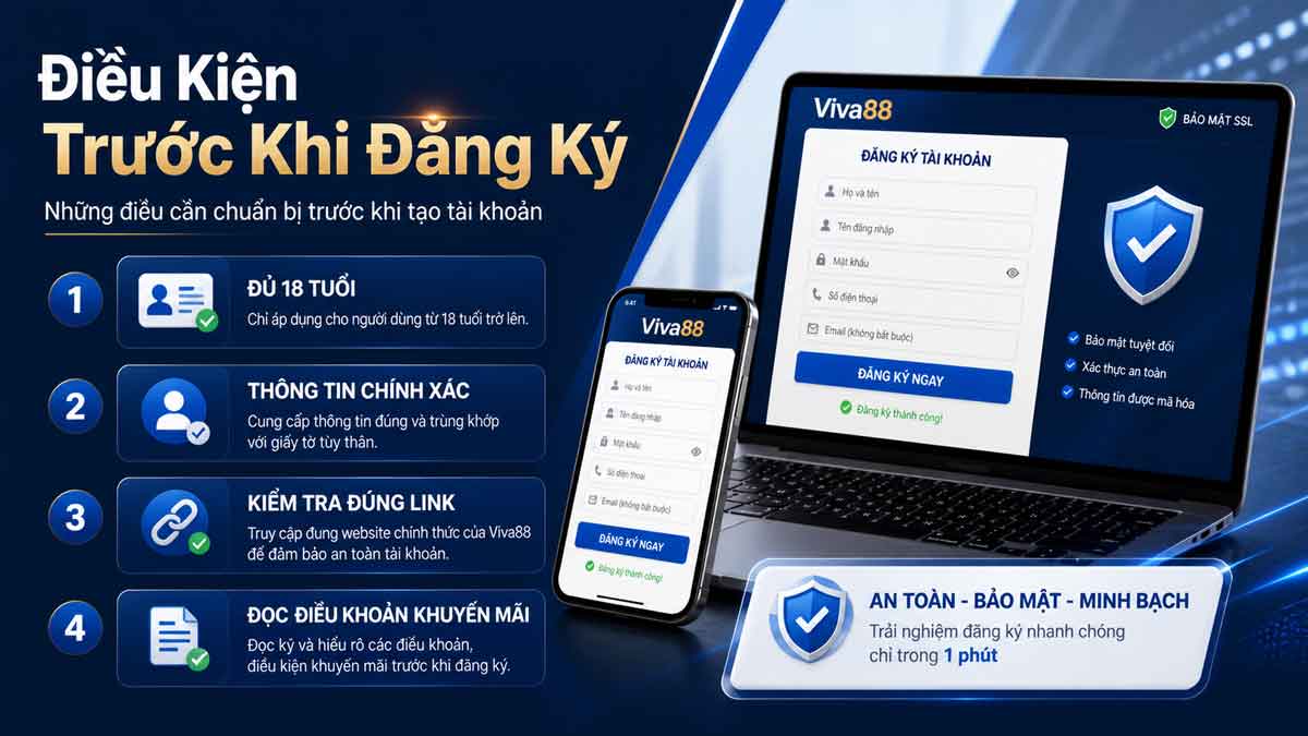 Điều kiện trước khi đăng ký Viva88