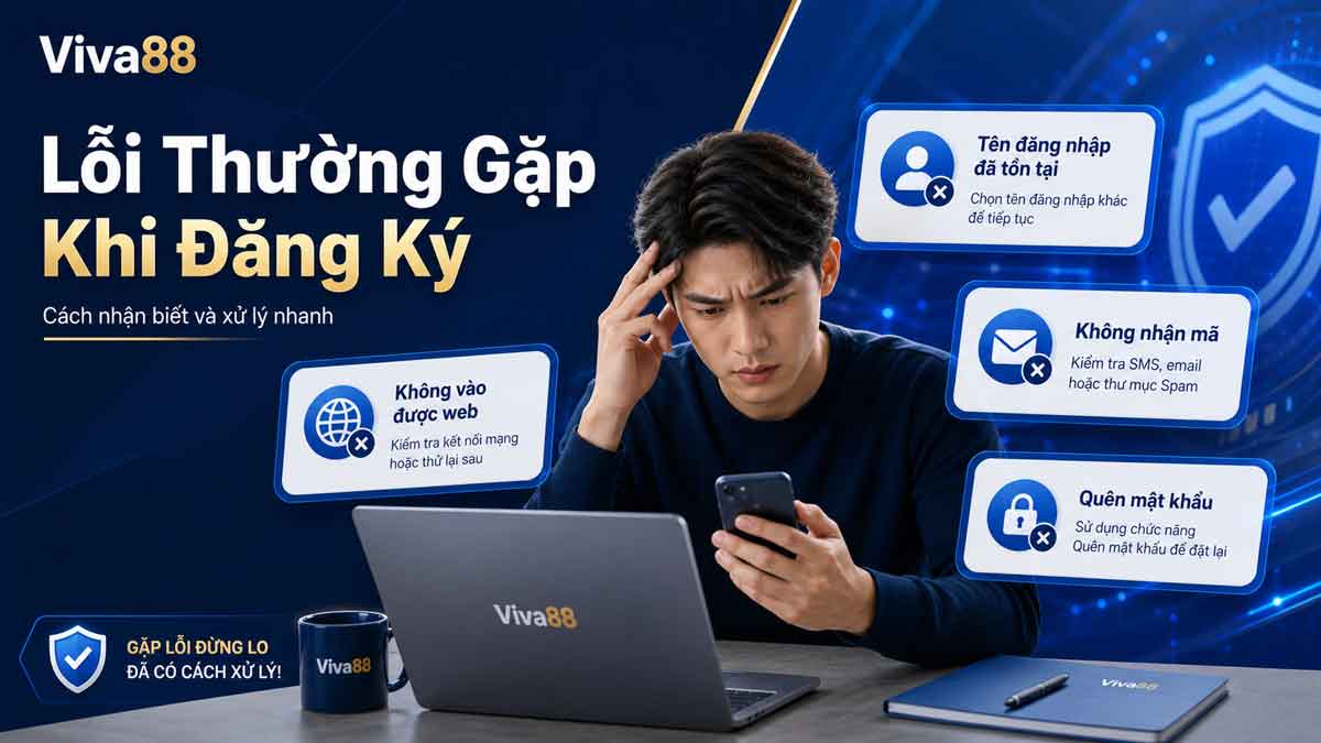 Lỗi thường gặp khi đăng ký Viva88