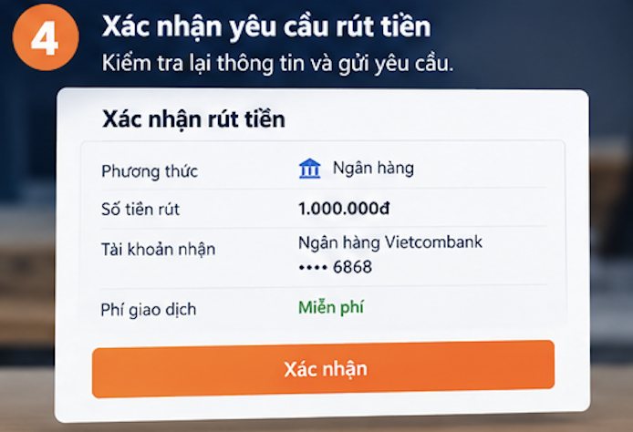 Thời gian rút tiền Viva88 khoảng 5 phút